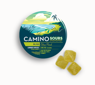 Experience tropical relaxation with Bliss Citrus Punch Camino Gummies, infused with the zest of lemon and lime.