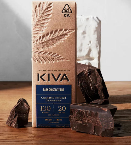 kiva Dark Chocolate CBD 5:1