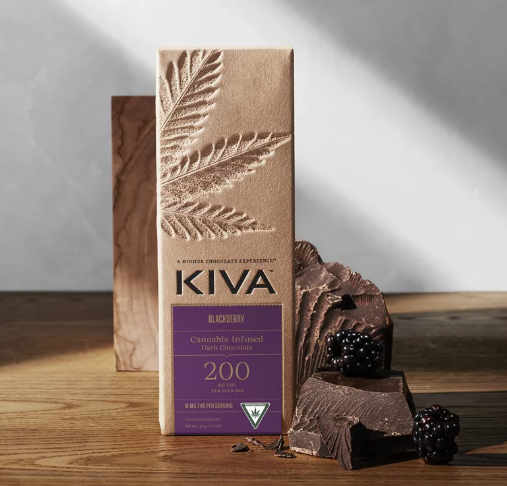 Kiva High Dose Blackberry Dark Chocolate