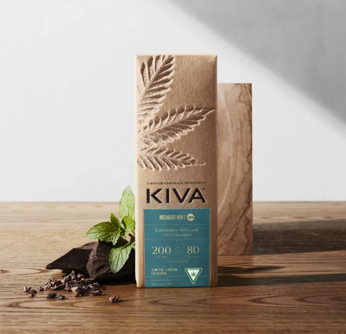 Kiva High Dose Midnight Mint Dark Chocolate CBN