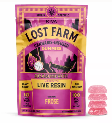 10mg Dragonfruit x Frose Live Resin Gummies Infused with Frose Live Resin